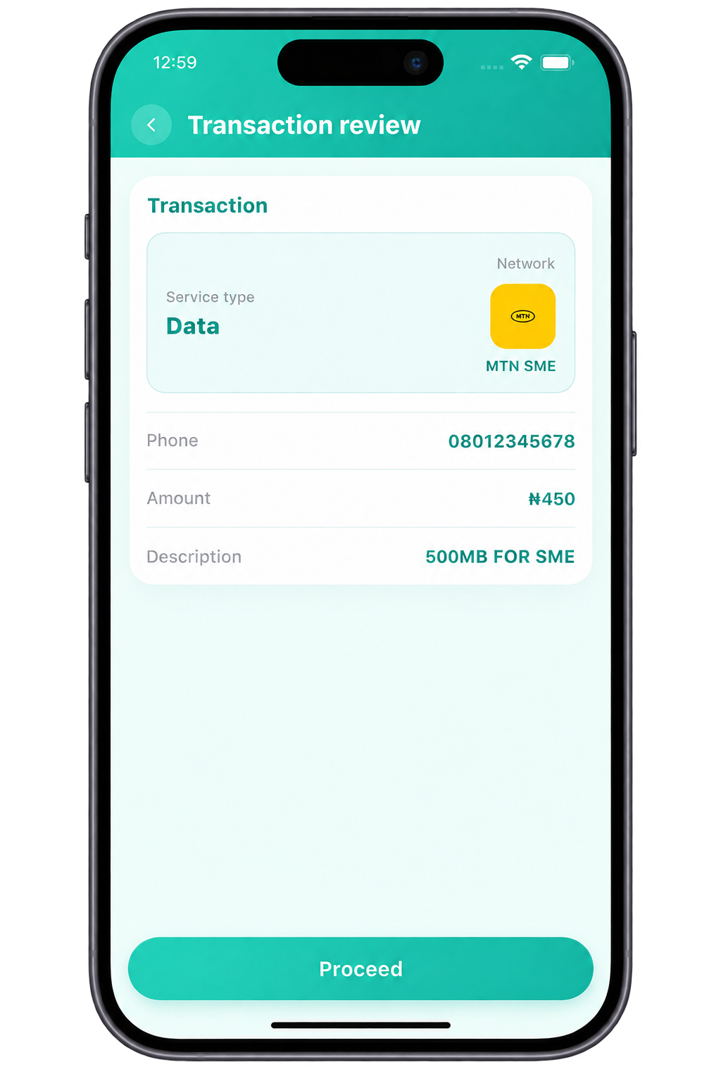 Select a data plan on VTU Axis