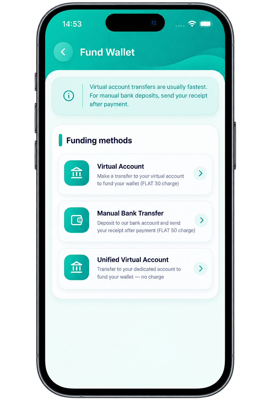 VTU Axis wallet funding